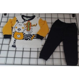 Resim Beyzababykids Köpek Baskılı Erkek Bebek Ikili Takım,Erkek Bebek Giyim Pijama 