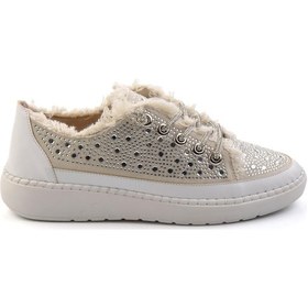 Resim Bambi Bej Kadın Sneaker K01309000318 Bej 
