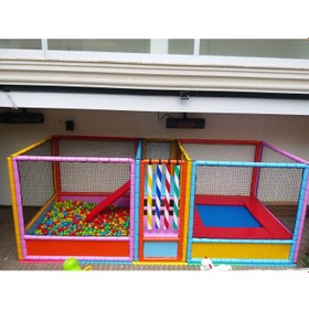 Resim Akrobatik Oyun Havuzu ve Trambolin - Soft Play Top Havuzu Çocuk Oyun Alanı - Sünger Oyun Alanı 