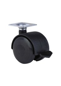 Resim Adilon Ofis Koltuk Dolap Etejer 360 Derece Döner Tablalı, Frenli Plastik Mobilya Tekerleği 50 Mm 0.50 MM 