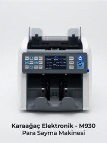 Resim Karaağaç Elektronik M930 8 Ülke Çift Cıs’lı Tek Katlı Profosyonel Para Sayma Makinesi 