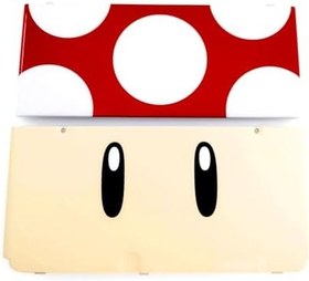 Resim Valley Of The Sun Özel New3DS Ekstra Konut Kılıf Kabukları Kapak Plakaları Kırmızı Mantar Kafa Değiştirme, Yeni 3DS Küçük El Oyun Konsolları için, Toad Edition için Üst/Alt Ön Kapak Arka Kapak Plakası 2 ADET Set 