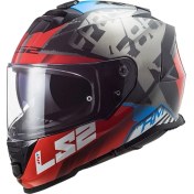 Resim Ls2 Storm Sprınter Siyah-Kırmızı-Tıtanıum Kask (X-Large Beden) 