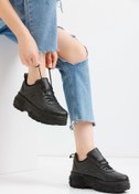 Resim Devida 6 Cm Yüksek Taban Kadın Siyah Spor Ayakkabı Rahat Air Günlük Sneaker X401 Vega Serisi 
