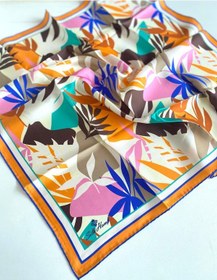 Resim Silk Home Tivil Saf İpek 11406-37 Mavi Karışık Desen Çok Renkli 