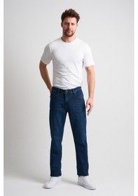 Resim Alexandergardı Straight Fit Jean Lacıvert 