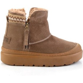 Resim Taba Hakiki Deri Kadın Bot & Bootie K02748100402 Taba 