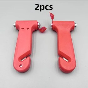 Resim Hightower Kırmızı 2'li Çift Fonksiyonlu Acil Kurtulma Çekici Cam Kırıcı Ve Emniyet Kemeri Kesici 