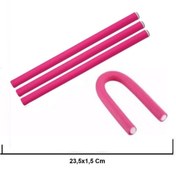 Resim hair clip S 4'lü Sosis Bigudi - Pembe 