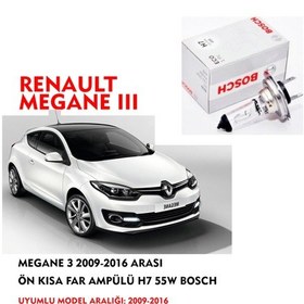 Resim MEGANE 3 2009-2016 ARASI ÖN KISA FAR AMPÜLÜ H7 55W BOSCH 
