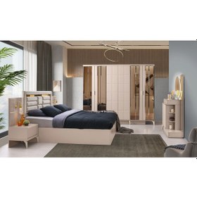 Resim Helsinki Şifonyer-makyaj Masası-ışıklı Aynalı-mdf-kum Beji-ücrets 