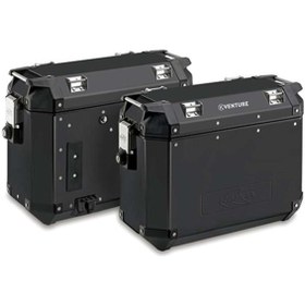 Resim Kappa ALÜMİNYUM YAN ÇANTA TAKIMI 37 LT SİYAH KVE37BPACK2 K-VENTURE 