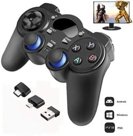 Resim 2.4g Wireless Gamepad Kablosuz Oyun Kolu Otg Pc Ps3 Android Tv Tablet Uyumlu 