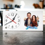 Resim Güzel İstanbul ve Aşkımız Karikatürlü Masa Saati 