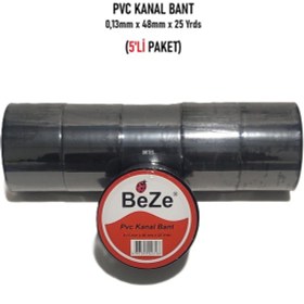 Resim 5'li Paket Pvc Kanal Bant 0,13mm X 48mm X 25 Yrds 
