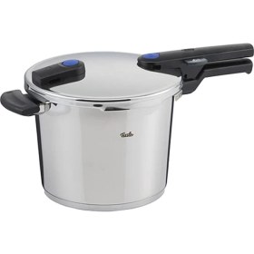 Resim Fissler Vitaquick 6 lt Tekli Düdüklü Tencere Paslanmaz Çelik Malzeme ile Siyah Renk 