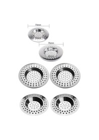 Resim Paslanmaz Metal Süzgeç 2 Li Lavabo Süzgeci Evye Süzgeç Sink Strainer 