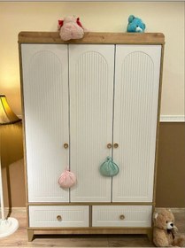 Resim Strada 3 Kapılı Dolap, Bebek Ve Genç Odası Dolap Beyaz 