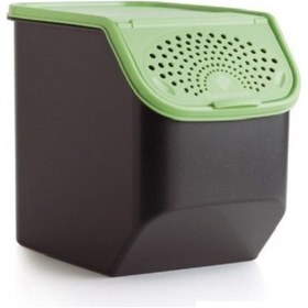 Resim Tupperware Patates Soğan Saklama Kabı 5.5 L Siyah - Yeşil Siyah 
