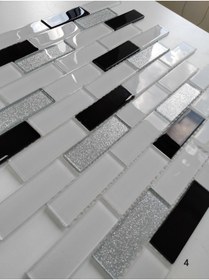 Resim MozaiKristaL Mutfak Tezgah Arası Ve Iç Dekorasyon Için 23x73x4mm Kristal Mozaik. ( 1 Koli = 1 M2 Fiyatıdır ) 