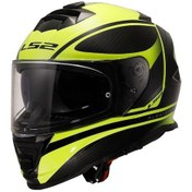 Resim Ls2 Storm 2 Dodger Full Face Motosiklet Kaskı 66904 Siyah Sarı 