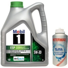 Resim Mobil 1 Esp Formula P 5W-30 Sentetik Motor Yağı 4 L + İnterwax Klima Temizleyici 150 ML 