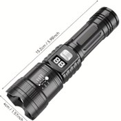Resim 1 süper parlak taktiksel LED el feneri, 3 modlu, dijital ekranlı, uzun ömürlü, açık hava tutkunları için ideal, doğa yürüyüşü, avcılık, kamp 