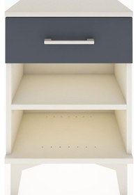 Resim Arges Komodin Tek Raflı Tek Çekmeceli 44x30x64 Aytaşı-antrasit Aytaşı 