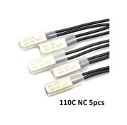 Resim Globalbloom 5 Adet Ksd9700 110c Nc Termostat Metal Sıcaklık Anahtarı 5a250v 