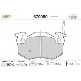 Resim Renault Spring On Fren Balatasi 1.4 1991-1996 Valeo 670080 