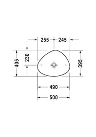 Resim Duravit Cape Cod Canak Lavabo 500 MM 2339500000 