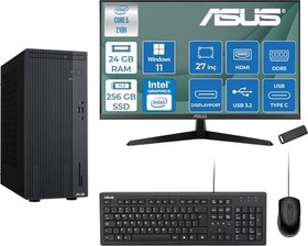 Resim Asus Expertcenter P500MV Intel® Core™ Ultra 5 210H 4.8ghz Aı 24GB Ddr5 256GB SSD 27" 120Hz Intel® Graphics WIN11PRO Mini Tower Masaüstü Bilgisayar E52108512B0DP06+ZETTAUSBBELLEK 