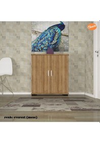 Resim 2 Kapaklı 4 Raflı Ayakkabılık Beyaz 