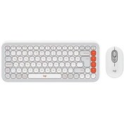 Resim Logitech Pop Icon Combo 920-013076 Beyaz Kablosuz Klavye Mouse Seti 
