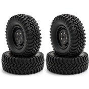 Resim Moveevo Trx4 Ve Scx10 İçin 1.9 İnç Kauçuk Rc Araç Lastiği - 4 Adet Yedek Lastik Seti 