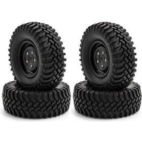 Resim Youtek 1/10 Ölçekli Rc Araçlar İçin 4 Adet 1.9 İnç Kauçuk Lastik - Trx4, Scx10 Uyumlu 