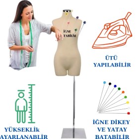 Resim Manken İstanbul Pantolon Giyebilen 36 Beden Iğne Batabilen Süngerli Terzi Mankeni Vitrin Mankeni Prova Mankeni Pa-01 