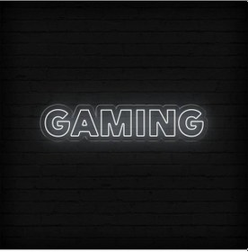 Resim Gamıng Yazılı Neon Tabela Beyaz 