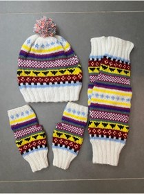Resim MESKSTORE Şapka eldiven tozluk set 