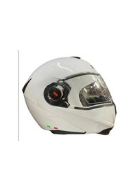 Resim Free M Sertifikalı Ece Belgeli Çene Açılır Güneş Vizörlü Motosiklet Kaskı Beyaz 