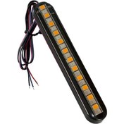 Resim Teltree Motosiklet Akıllı Stop Lambası - Kırmızı Sabit Işık + Sarı Akışkan Sinyal 24 Led, 12v 3w, Yumuşak Kauçuk, 2 Adet Paket 
