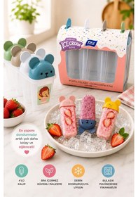 Resim Snowy Bear Dondurma Kalıbı 4 Lü Bpa Free Ev Yapımı Dondurma Ve Buz Kalıbı Çok Renkli 