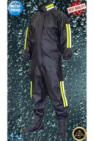 Resim BY SCK Motorcu Yağmurluğu - Esnek Kalın Kumaş - Rüzgar ve Su Geçirmez - Yüksek Kalite - Alt Üst Takım 