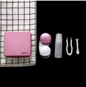 Resim Aynalı Lens Kutusu Seti 5 Parça Açık Pembe 