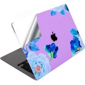 Resim Apple Uyumlu MacBook Air Kılıf Koruyucu Sticker Laptop Kaplama Touchıd A2179 İle Uyumlu Flower03 Açık Lila 