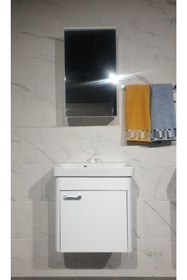 Resim Smart 55 Cm Beyaz Banyo Dolap Takımı 