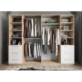 Resim Riga Sürgü Kapaklı Çekmeceli Gardırop Mb 240 Cm 