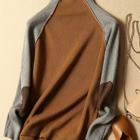 Resim Şık Kadınlar İçin Sonbahar ve Kışa Uygun Yarım Balakollu Uzun Kollu Kazak 