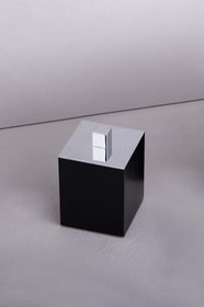 Resim System Tezgah Üstü Mat Siyah-Krom Pamukluk 80X80Mm 