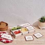 Resim Aryıldız Bird Red 11 Parça Tepsili Kahvaltılık 